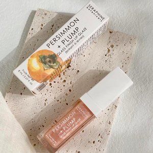 ☘️ 4/$20. Seraphine botanicals persimmon + plump - glass finish lip glaze